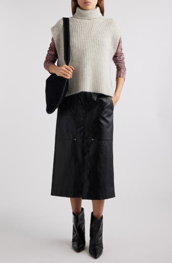 Isabel Marant Étoile Angele Faux Leather Midi Skirt
