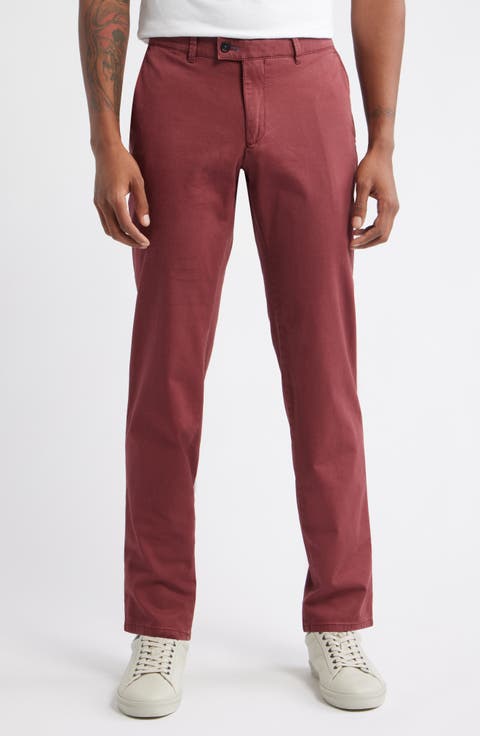 Fabio IDX Flat Front Modern Fit Cotton Blend Chinos