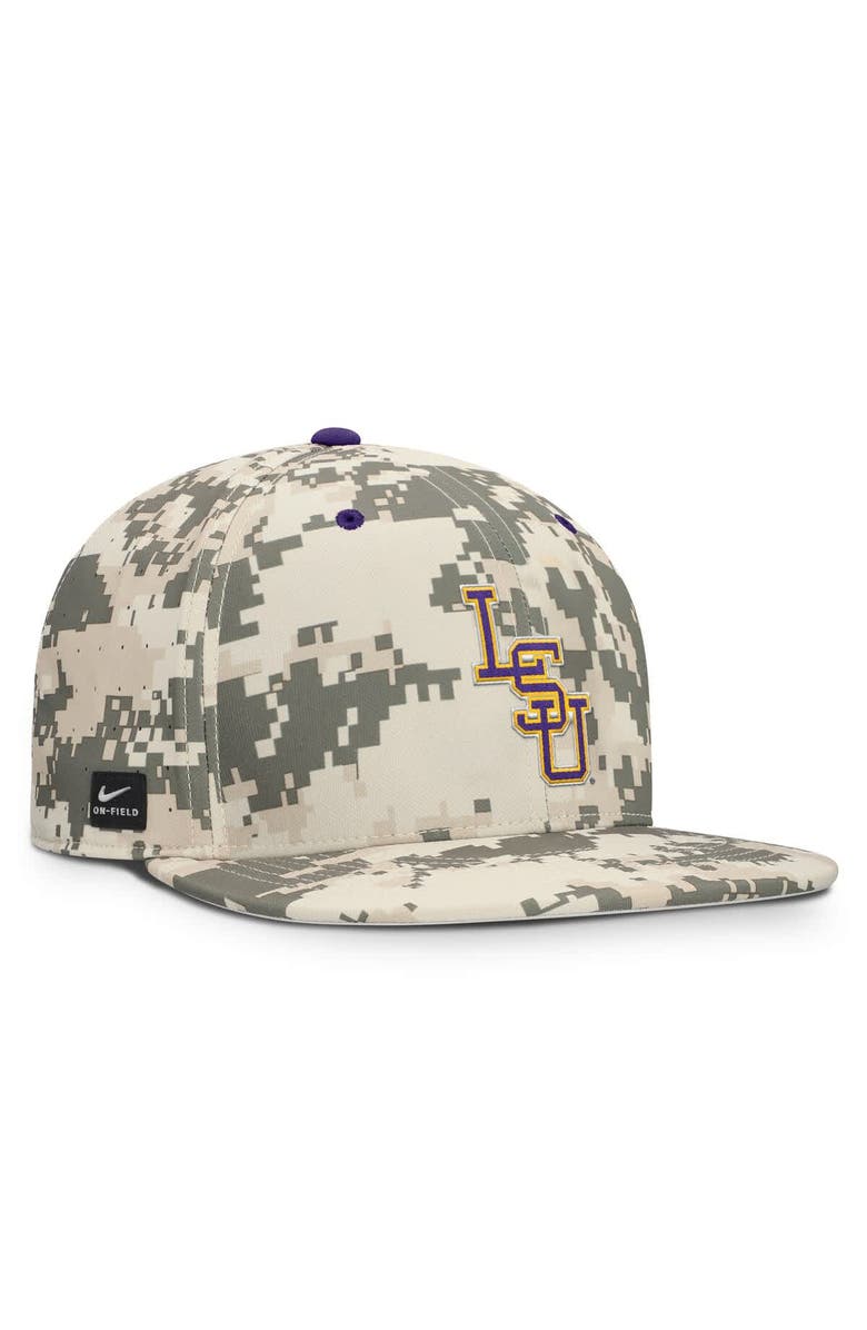 Nike Men's Nike Digital Camo LSU Tigers 2025 Dugout True Performance Fitted Hat, Alternate, color, 