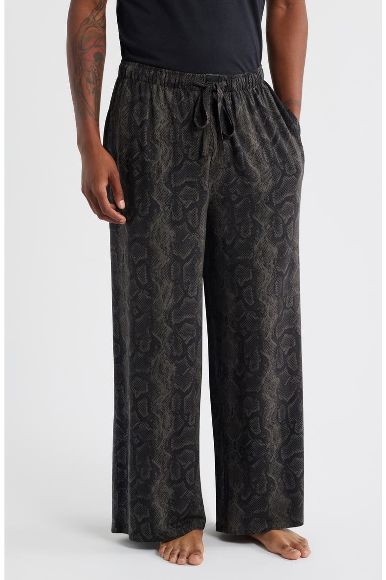 Wide Leg Pajama Pants, Main, color, BLACK CAVIAR BOA BADDIE PRINT