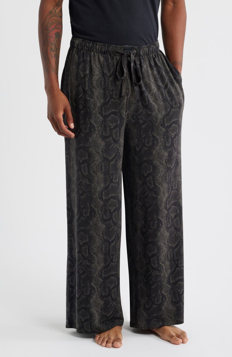 SAVAGE X FENTY Wide Leg Pajama Pants, Main, color, Black Caviar Boa Baddie Print
