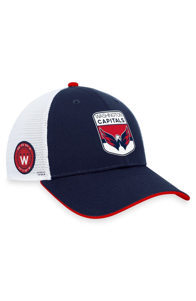 FANATICS Men's Fanatics Branded  Navy Washington Capitals 2023 NHL Draft On Stage Trucker Adjustable Hat, Alternate, color, 