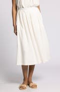 Thread & Supply Lydia Pleated Linen Blend Midi Skirt