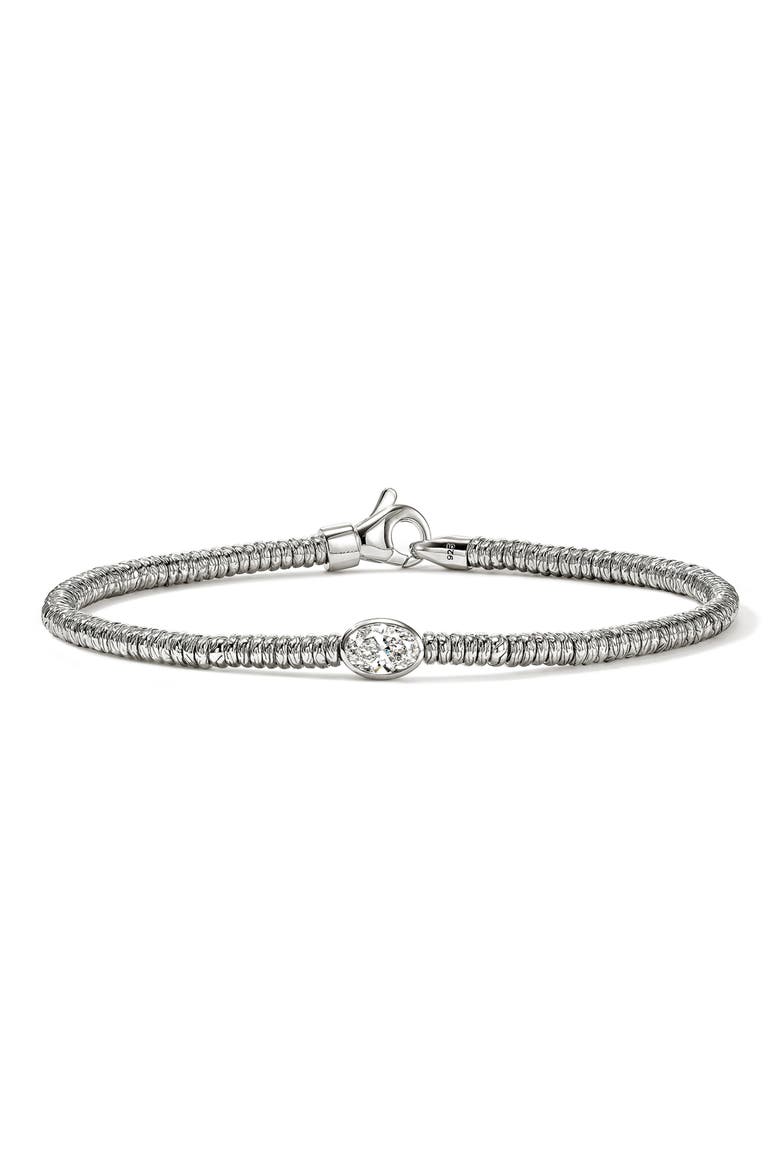 JH Lovestruck™ Heishi Bracelet, Sterling Silver, Lab-Grown Diamonds, Main, color, SILVER