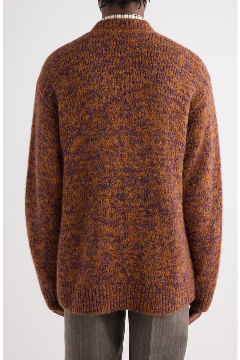 Mounia Alpaca & Merino Wool Blend Cardigan, Alternate, color, RUST