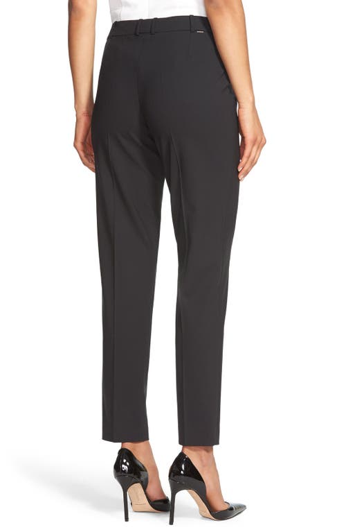 Hugo Boss Boss Tiluna Slim Stretch Wool Suit Trousers In Black