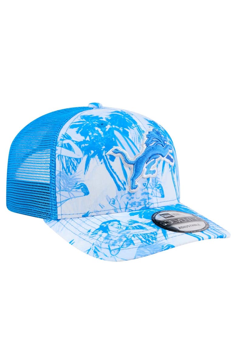 New Era Men's New Era Blue Detroit Lions Hula 9SEVENTY Adjustable Trucker Hat, Alternate, color, 