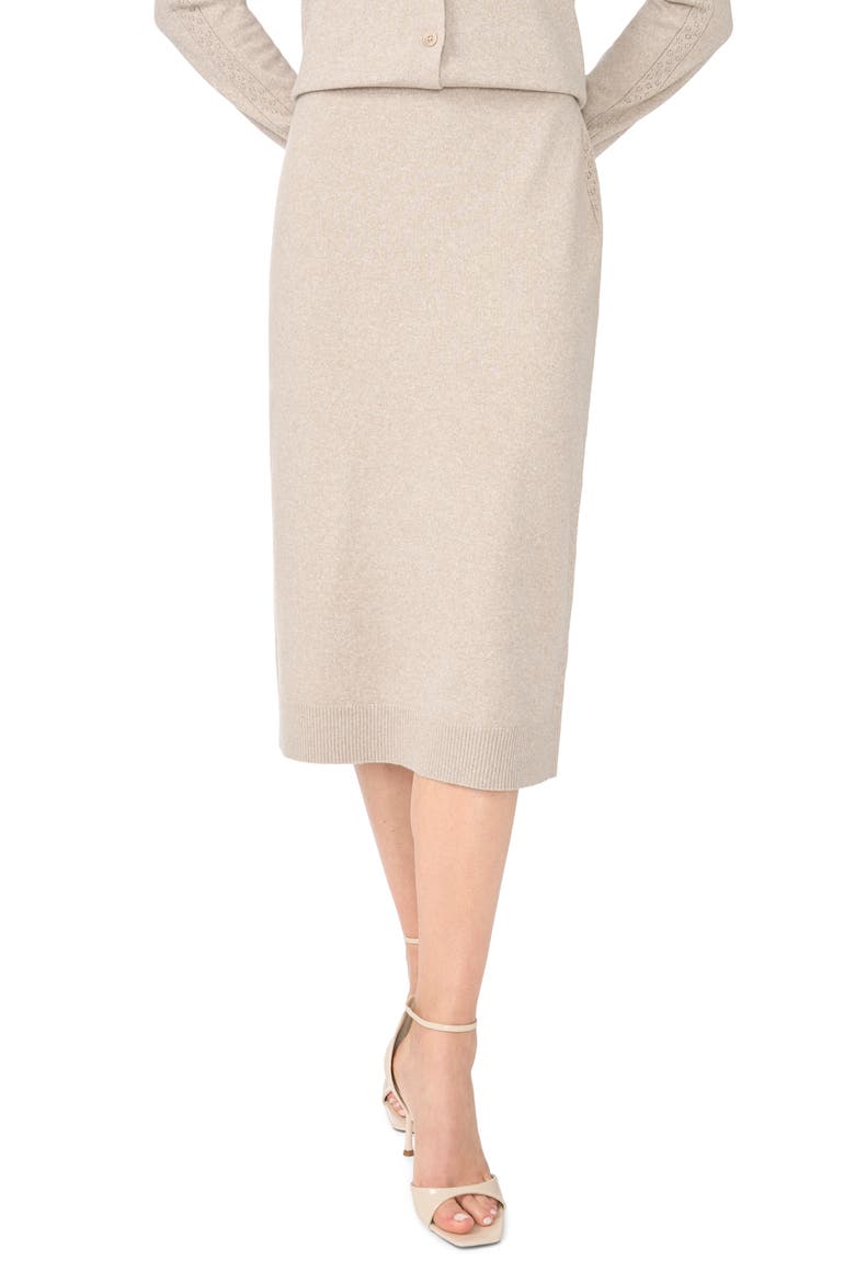 Midi Sweater Skirt, Alternate, color, LIGHT HEATHER TAUPE