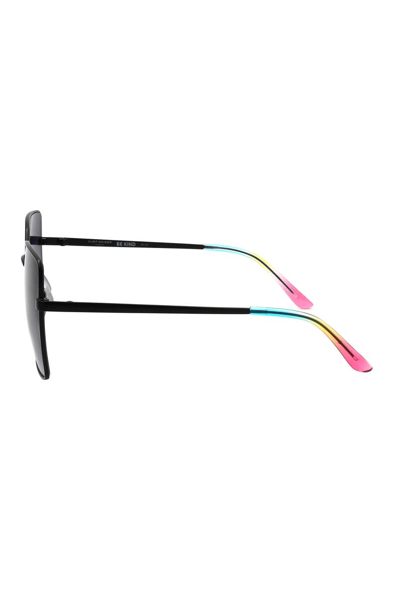 61mm Gradient Square Sunglasses, Alternate, color, BLACK DRENCH