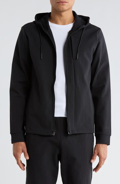 Micro Texture Full Zip Hoodie