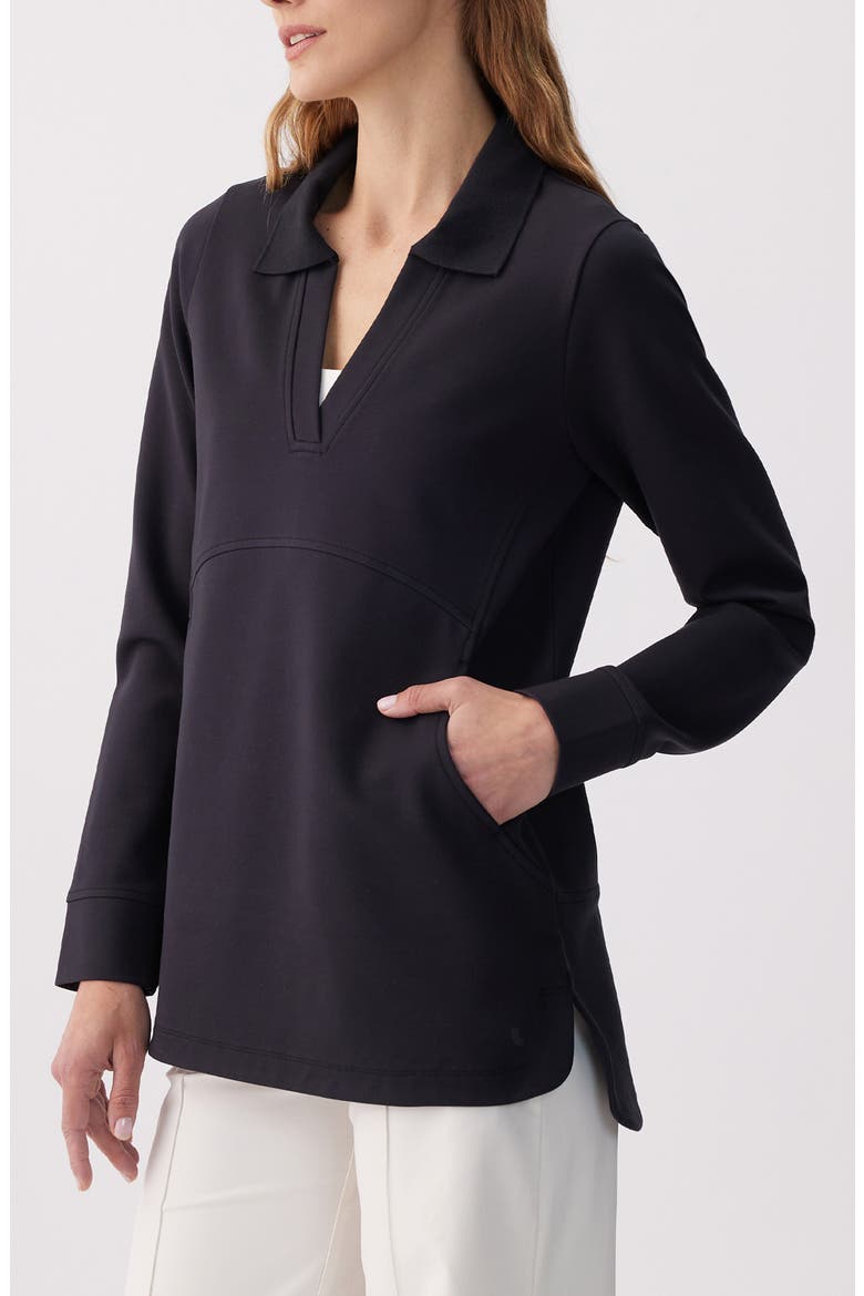 Mindset Polo Tunic, Alternate, color, BLACK