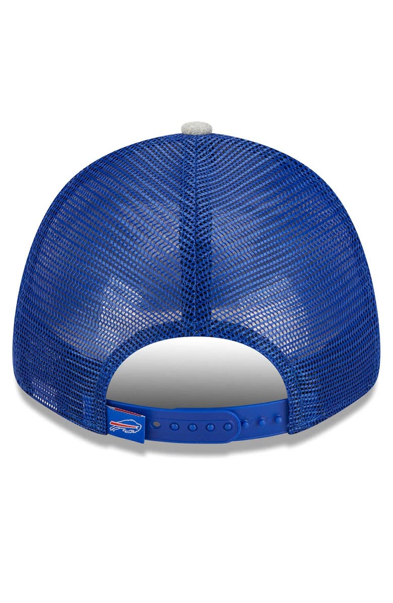 New Era Men's New Era Heather Gray/Royal Buffalo Bills Pop Trucker 9FORTY Adjustable Hat, Alternate, color,
