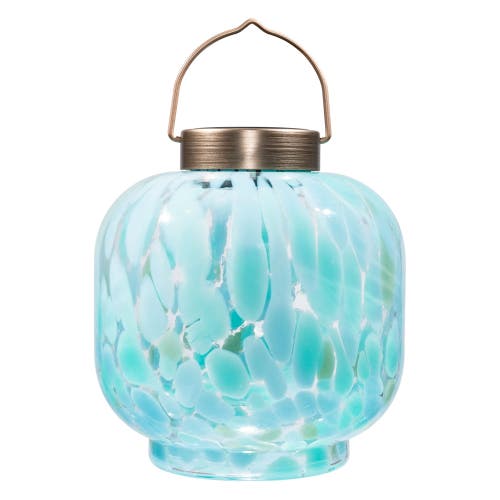 Allsop Home & Garden Cabin Solar Lantern Handblown Glass in Sea Glass at Nordstrom