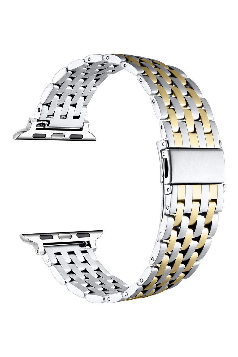 Remy Stainless Steel Apple Watch® Watchband, Alternate, color, SILVER/ GOLD