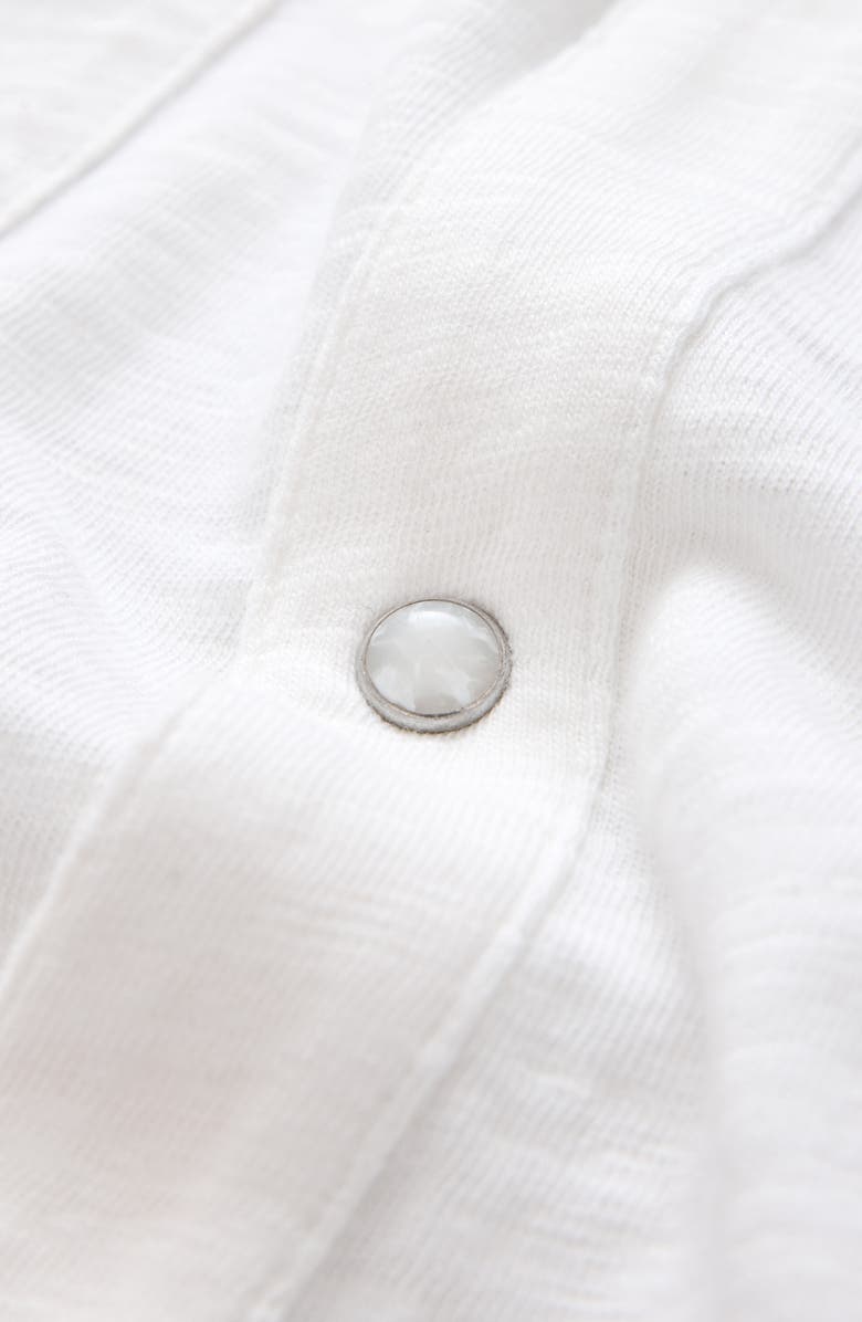 John Varvatos Arvon Knit Western Snap-Up Shirt, Alternate, color, White