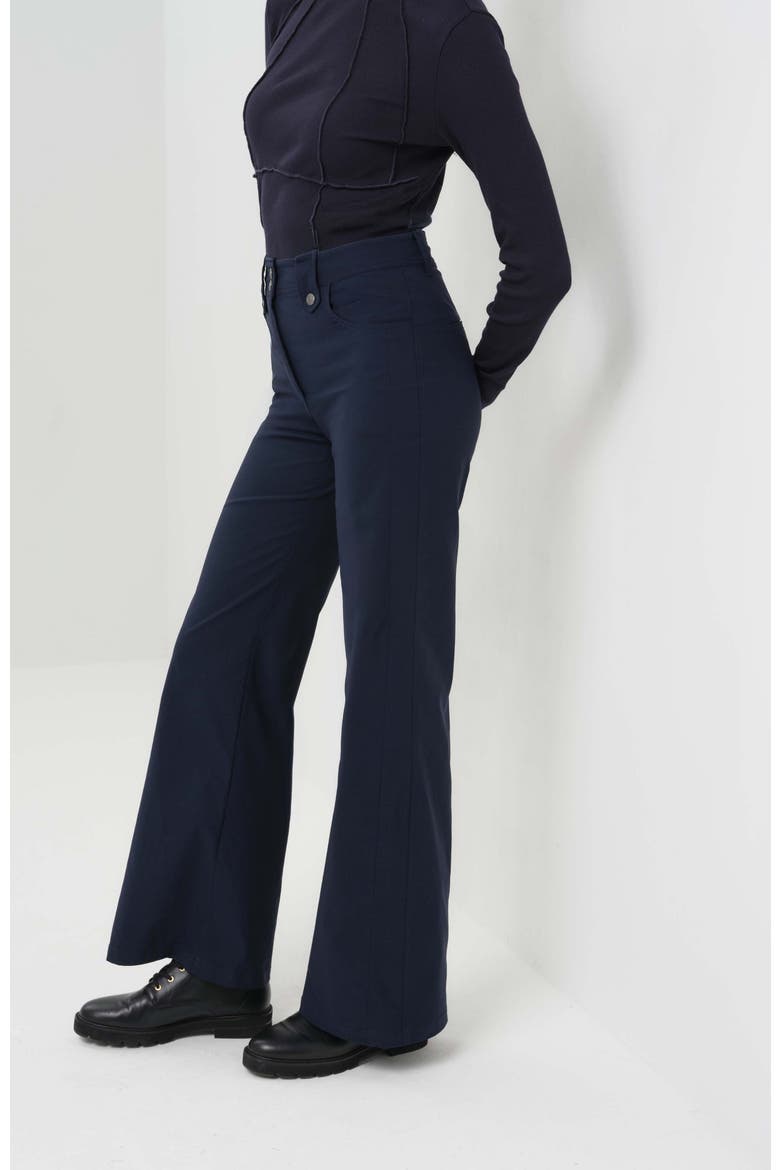 Harley Midweight Travel Wide Leg Pant, Alternate, color, Navy