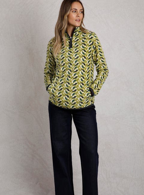Reena 1/4 Zip Printed Microfleece