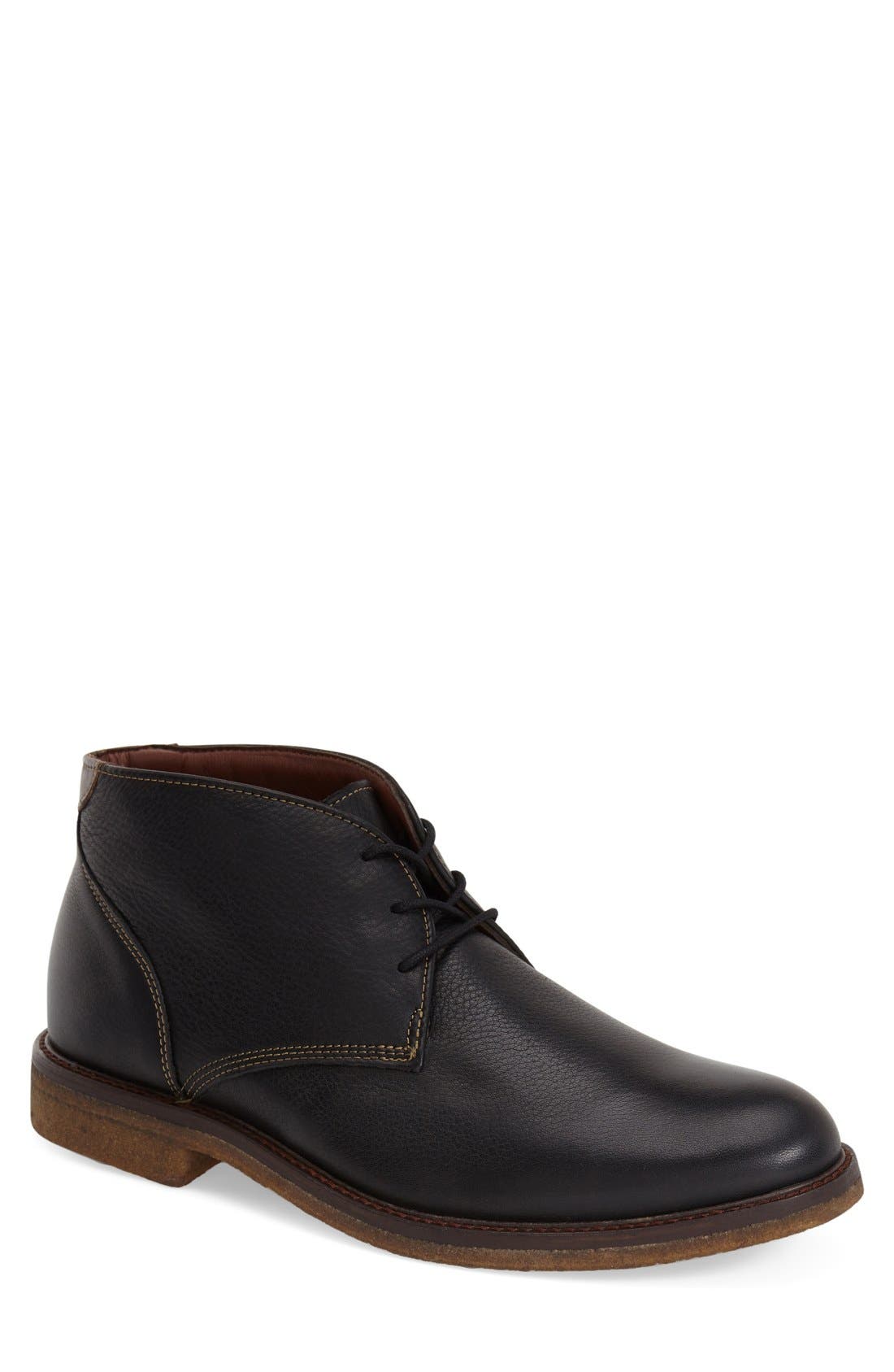 'Copeland' Suede Chukka Boot, Main, color, BLACK LEATHER
