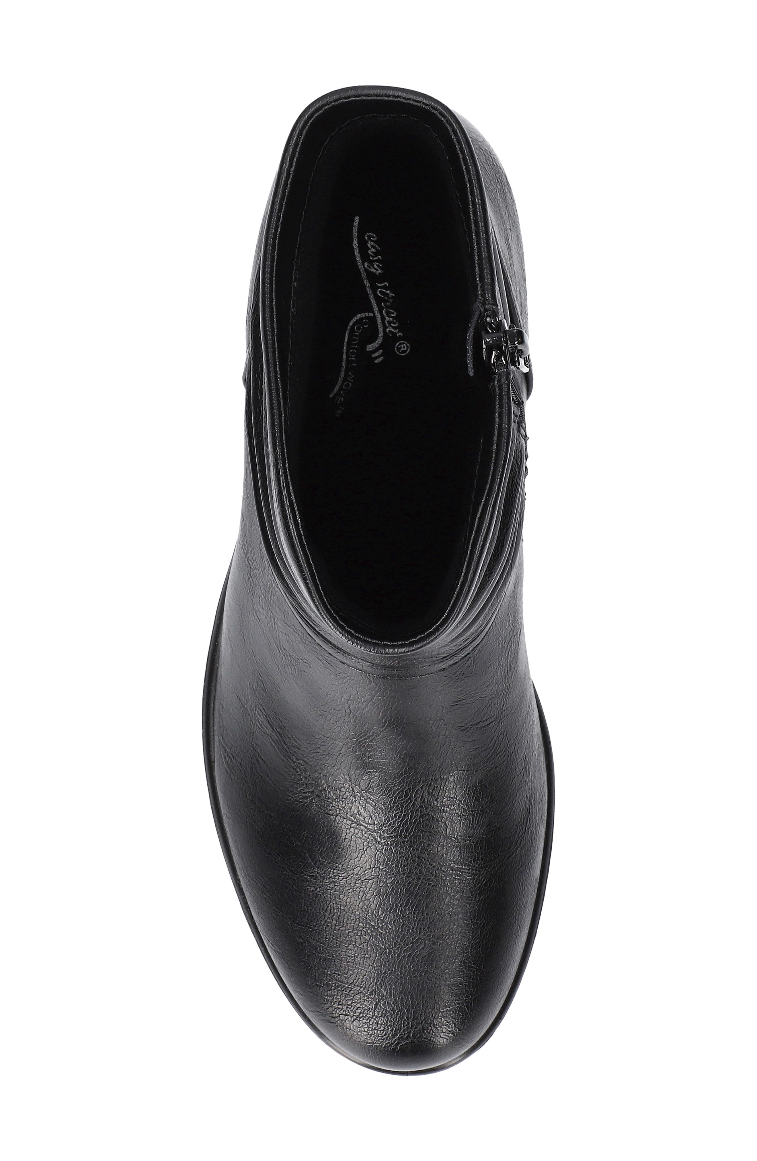 Bess Faux Leather Bootie, Alternate, color, BLACK