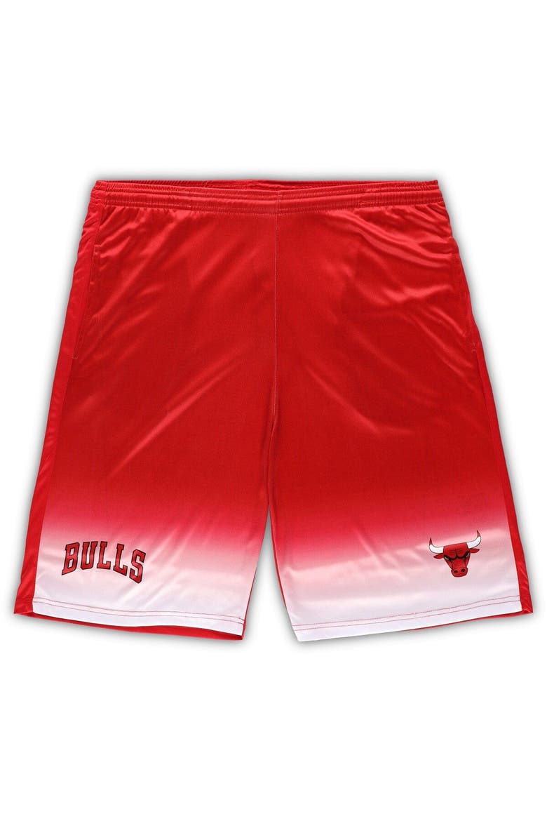 Men's Fanatics Branded Red Chicago Bulls Big & Tall Fadeaway Shorts, Main, color, Red
