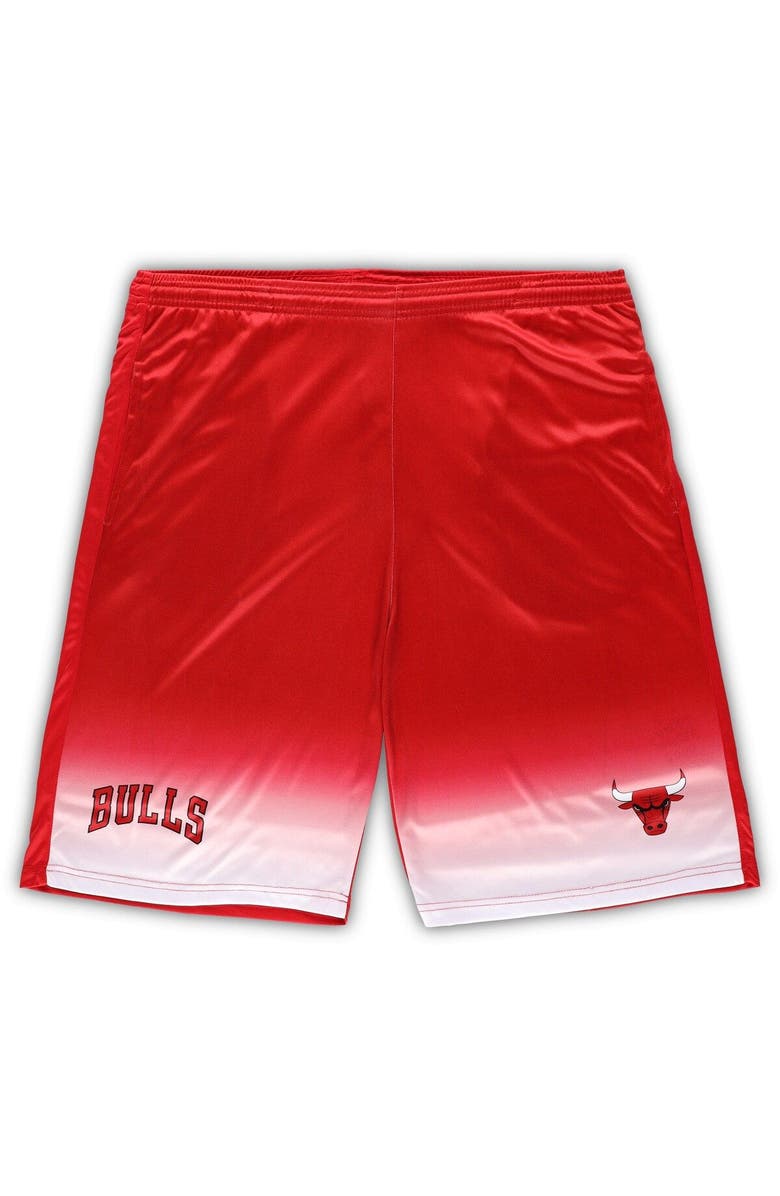 FANATICS Men's Fanatics Branded Red Chicago Bulls Big & Tall Fadeaway Shorts, Main, color, Red