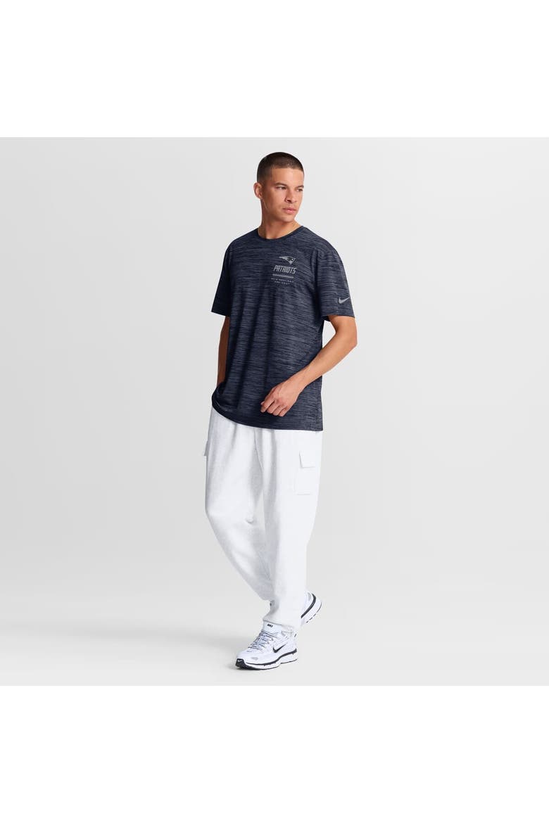 Men's Nike Navy New England Patriots Sideline Double Covered Dri-FIT Velocity T-Shirt, Alternate, color, Navy