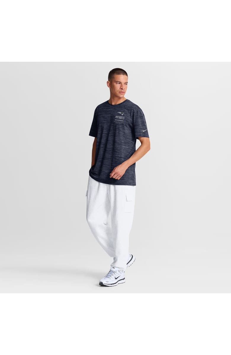 Nike Men's Nike Navy New England Patriots Sideline Double Covered Dri-FIT Velocity T-Shirt, Alternate, color, Navy
