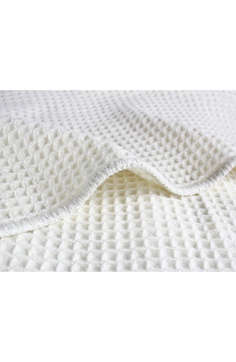 MELANGE HOME Wool Waffle Weave Blanket - Full/Queen, Alternate, color, Ivory