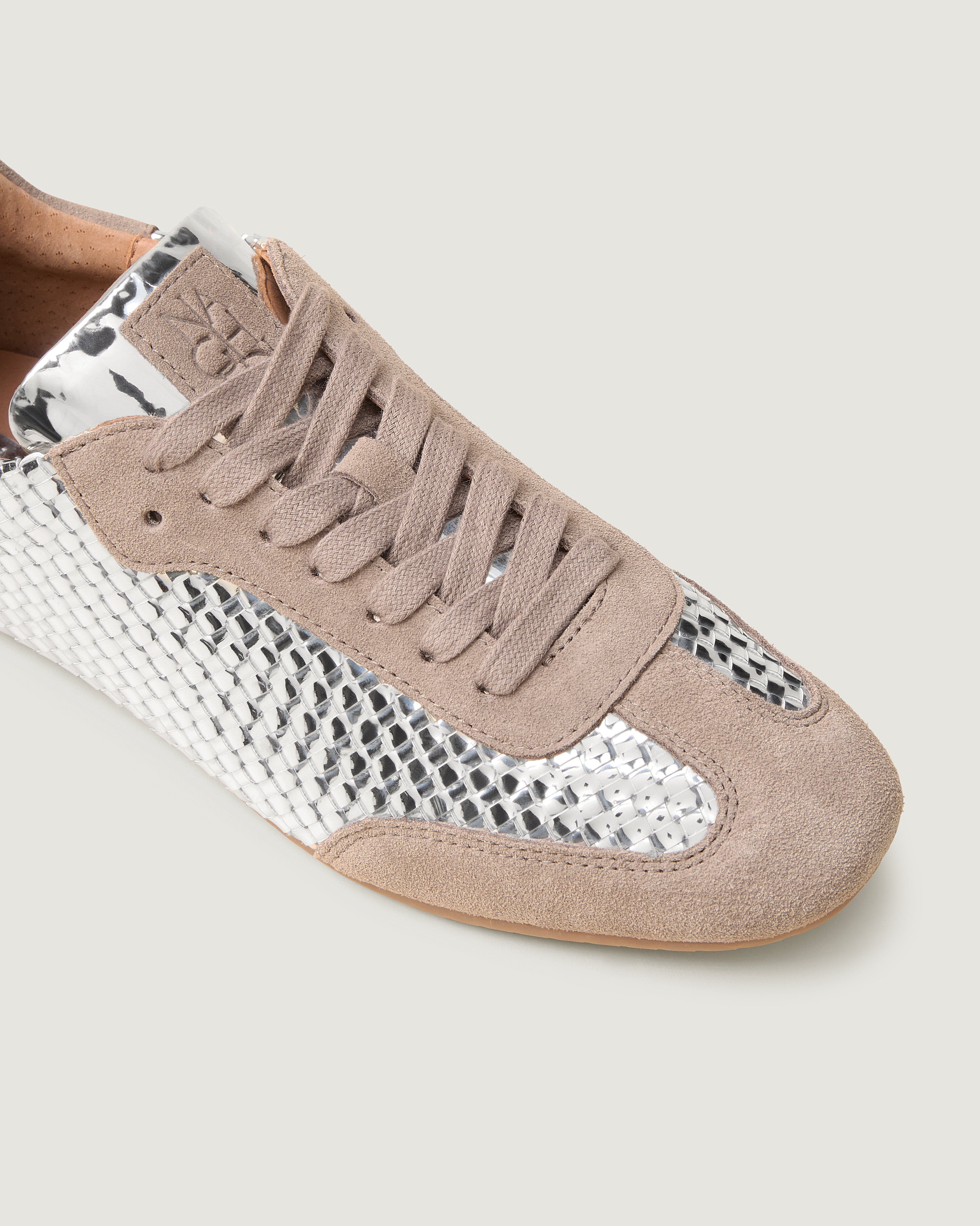 Milan Sneaker Metallic, Alternate, color, Silver