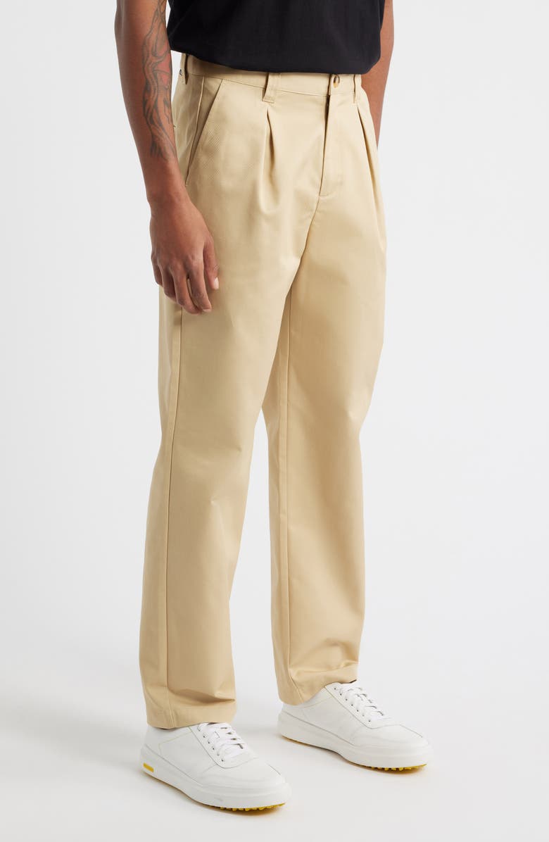 Malbon Golf Reverse Pleat Pants, Alternate, color, Khaki