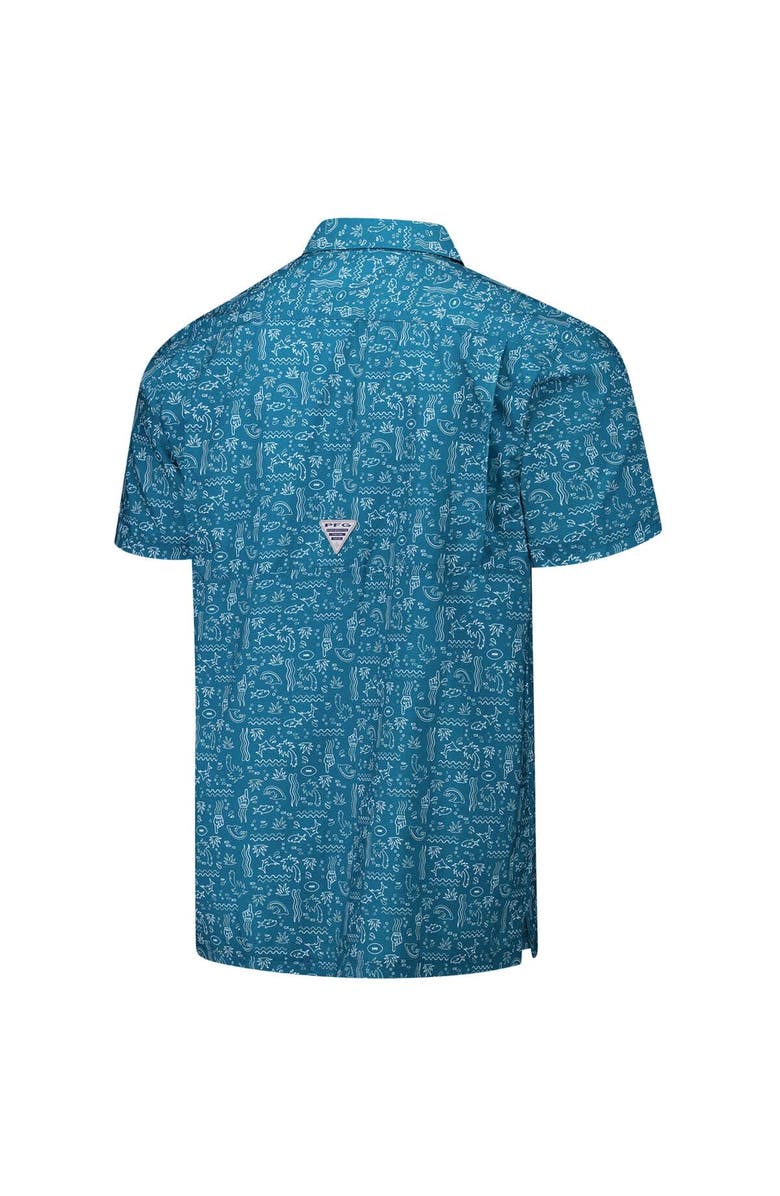 Columbia Men's Columbia PFG Green Philadelphia Eagles Super Slack Tide Omni-Wick Button-Up Shirt, Alternate, color, 