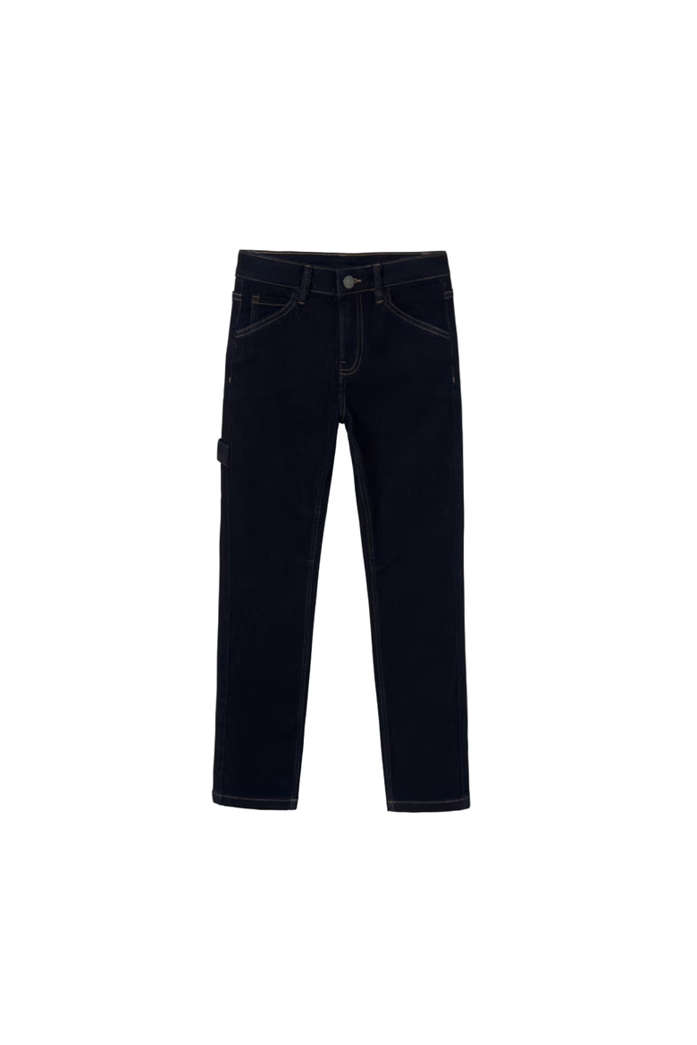 Straight Stitched Jeans, Main, color, Navy