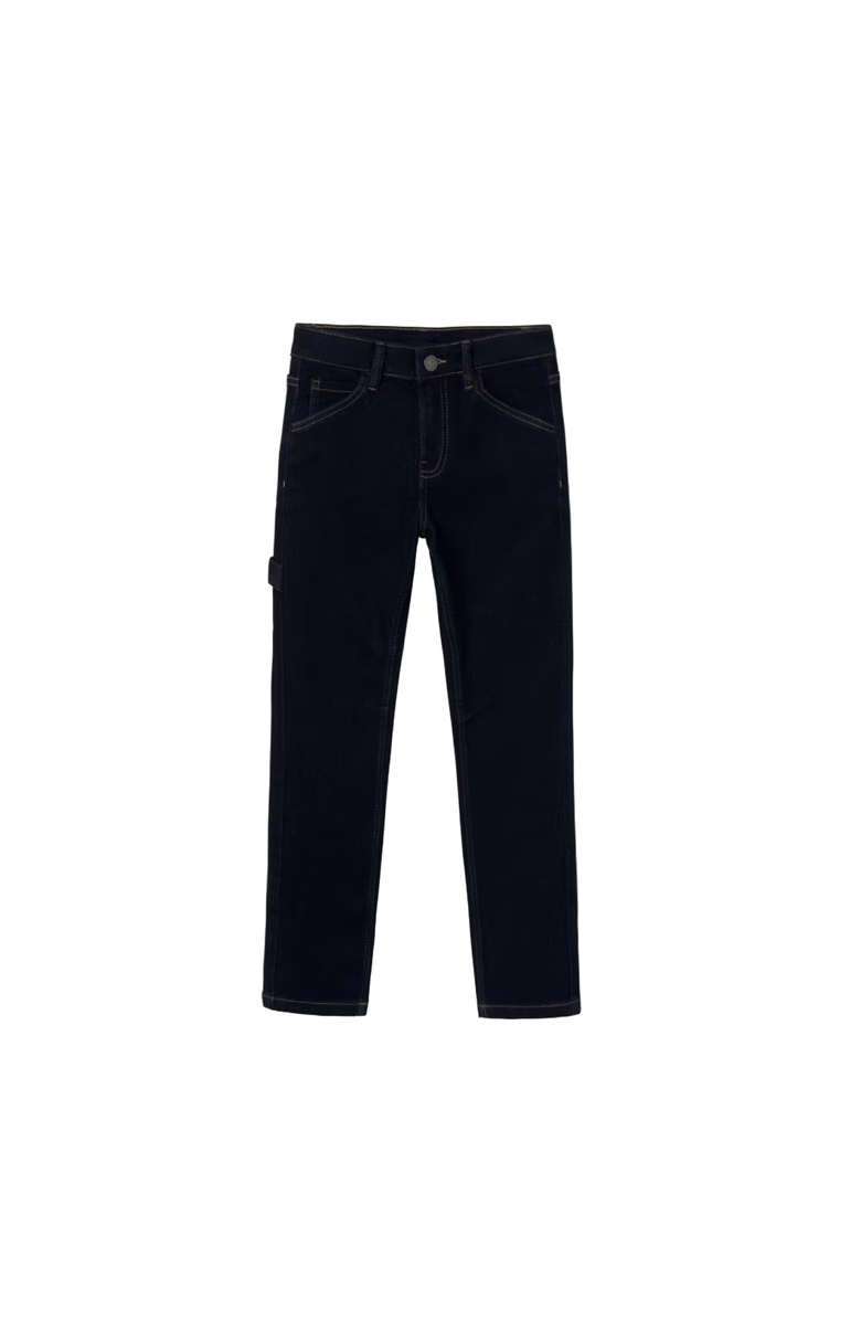 Mayoral Straight Stitched Jeans, Main, color, Navy