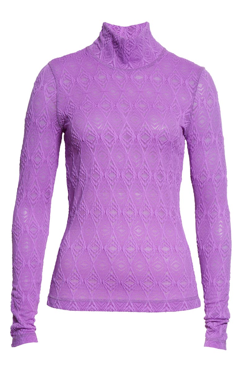 Baum und Pferdgarten Jodi Fitted Lace Turtleneck, Alternate, color,