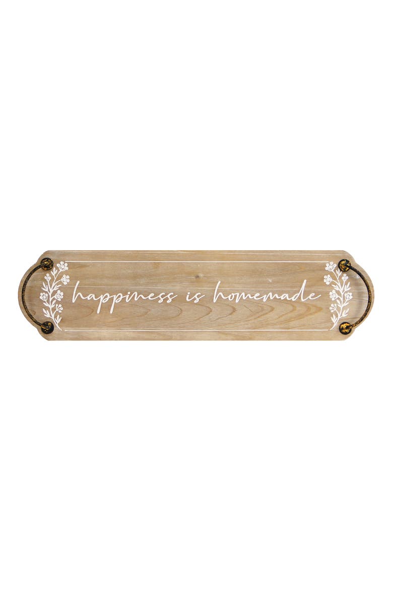 Happiness Is Homemade Sign with Handles, Main, color, Brown