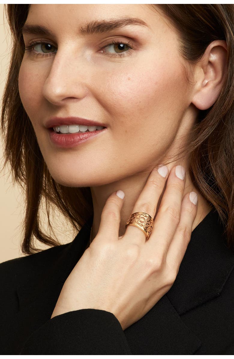 Oradina 14K Yellow Gold Love Lace Ring, Alternate, color, Yellow Gold