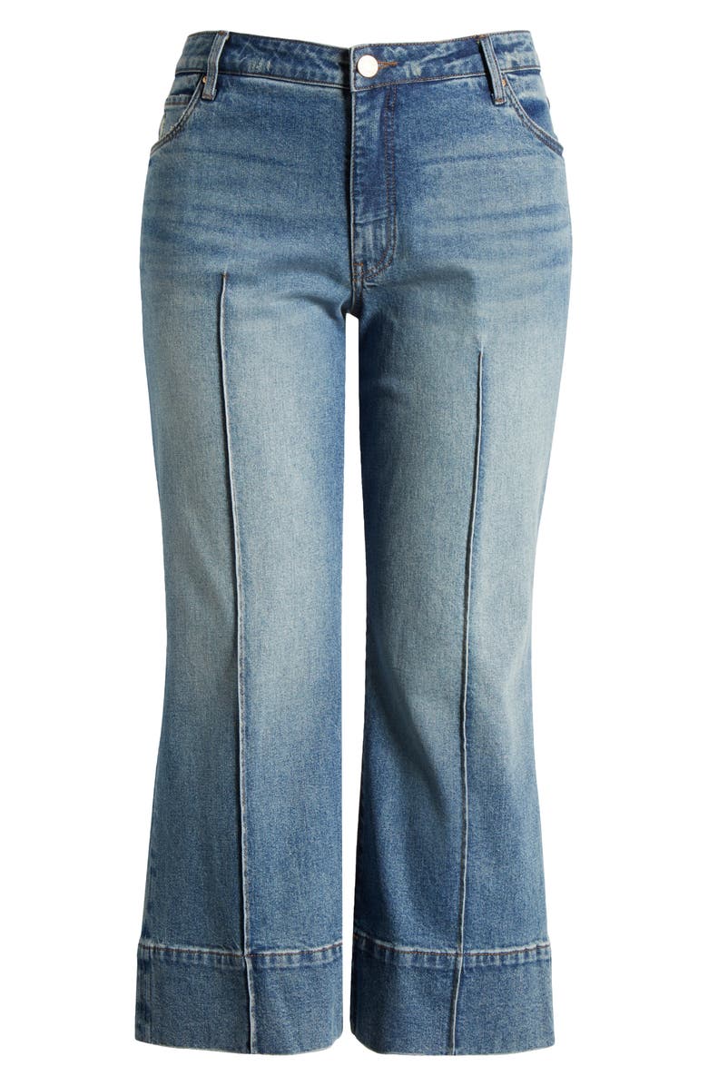 KUT from the Kloth Meg Seamed High Waist Ankle Wide Leg Jeans, Alternate, color, Faith W/Med Bas