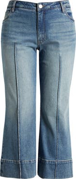 KUT from the Kloth Meg Seamed High Waist Ankle Wide Leg Jeans