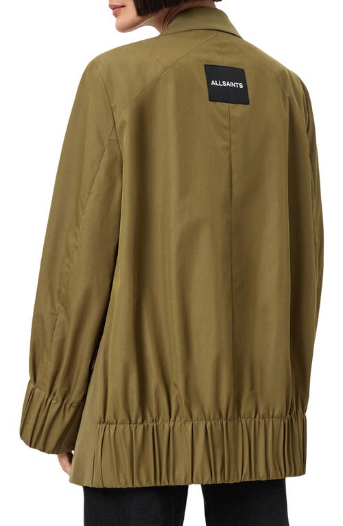 Allsaints Alassett Oversize Blazer In Green