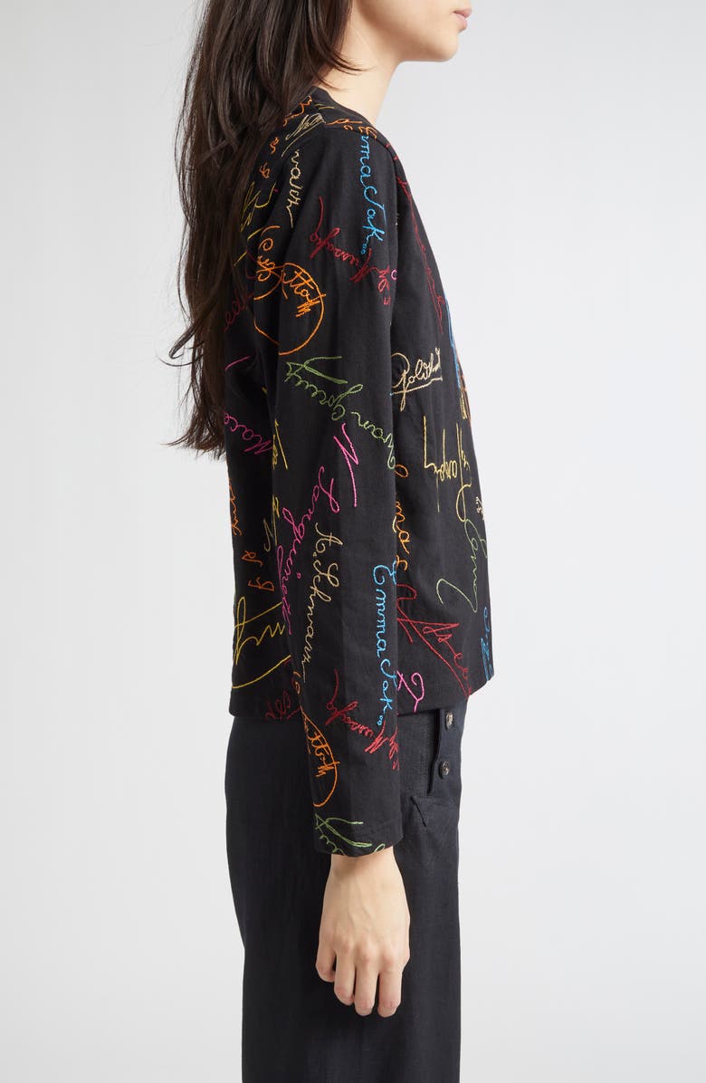 Bode Signature Scrawl Embroidered T-Shirt, Alternate, color, 