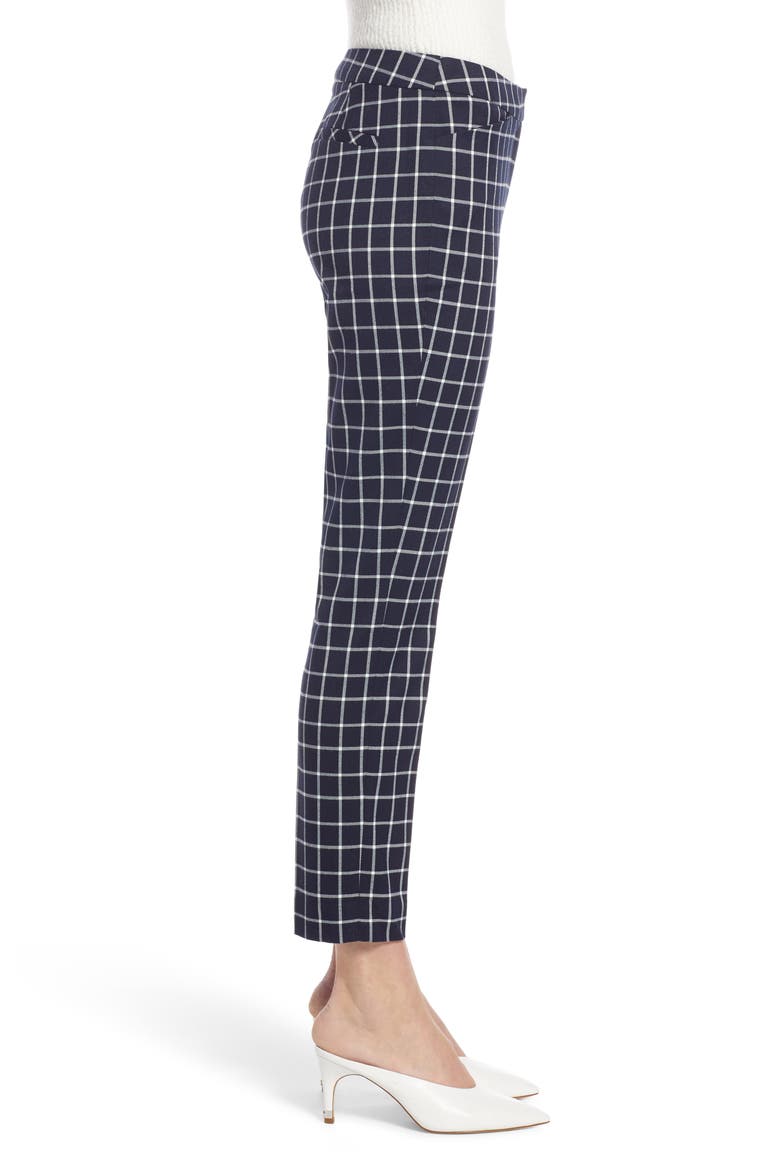 Check Ankle Pants, Alternate, color, NAVY CHECK