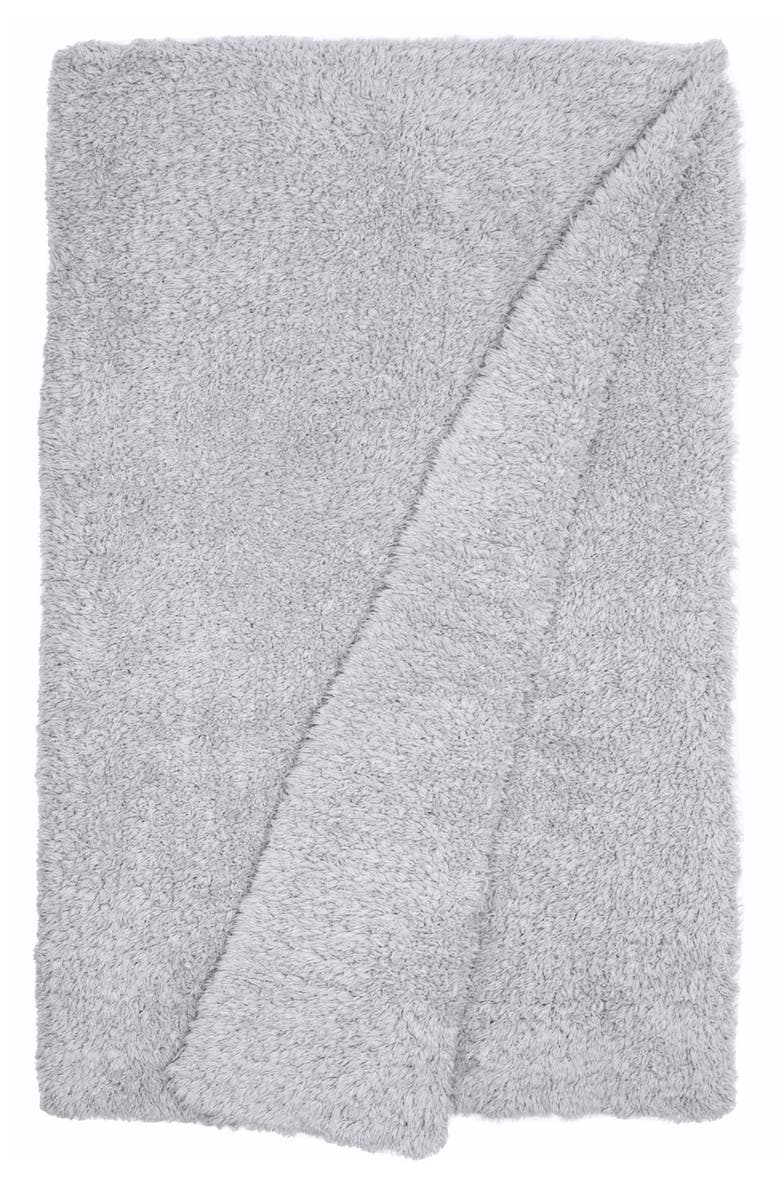 Little Giraffe Plush Throw Blanket, Main, color, Silver