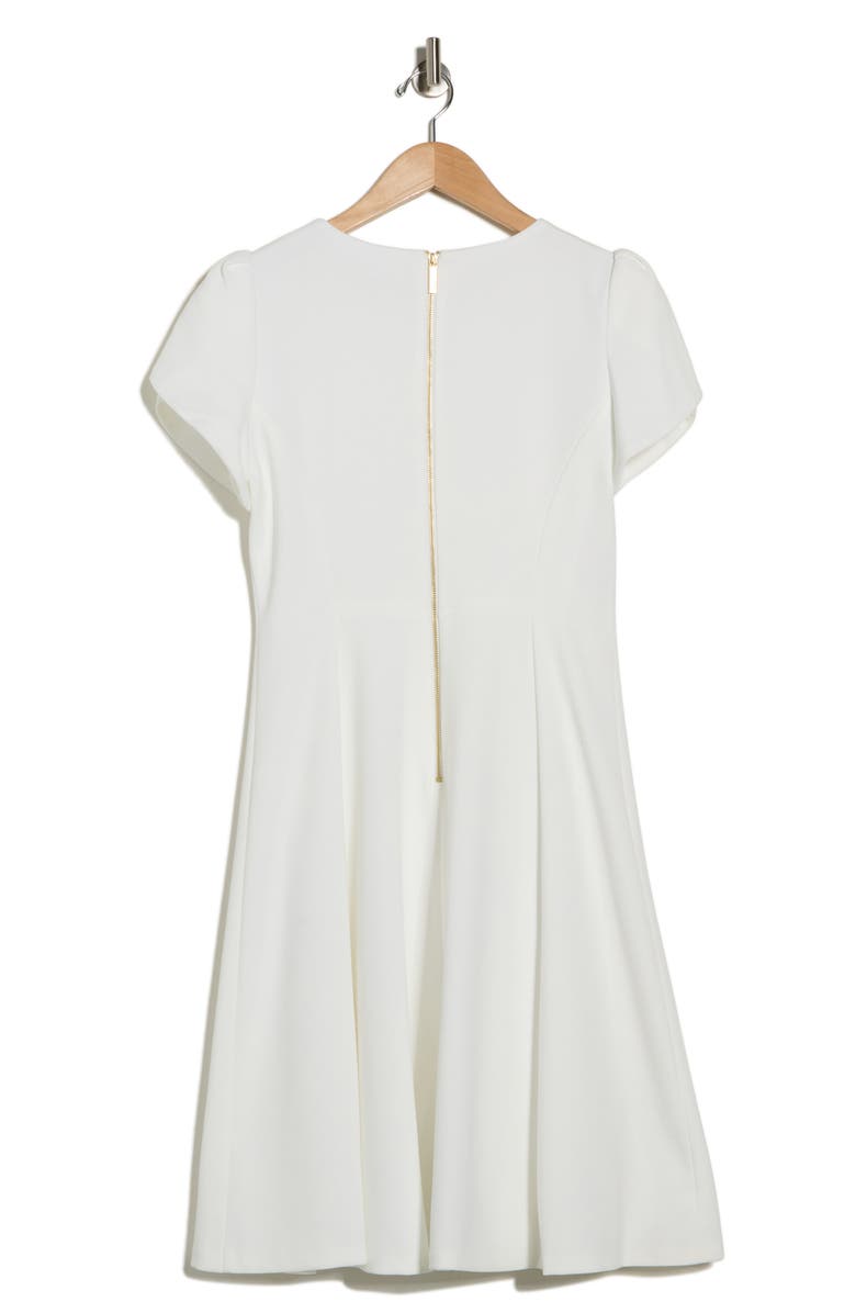 Calvin Klein Tulip Sleeve Fit & Flare Dress, Alternate, color, Cream