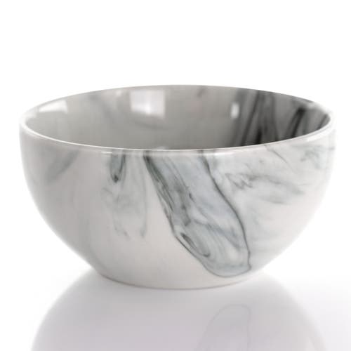 Elama Fine Marble 16 Piece Stoneware Dinnerware Set In Multi