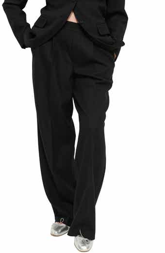 Primrose Pleated Wool Pull-On Trousers