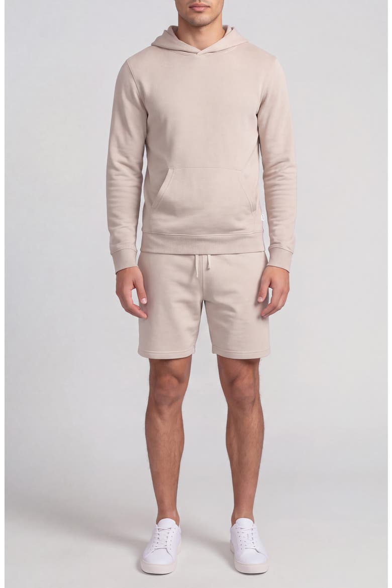 Stonewashed Cotton Terry Hoodie, Alternate, color, SAND