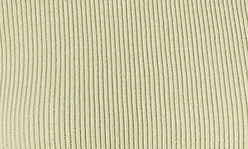 English Factory Mock Neck Peplum Rib Sweater In Green