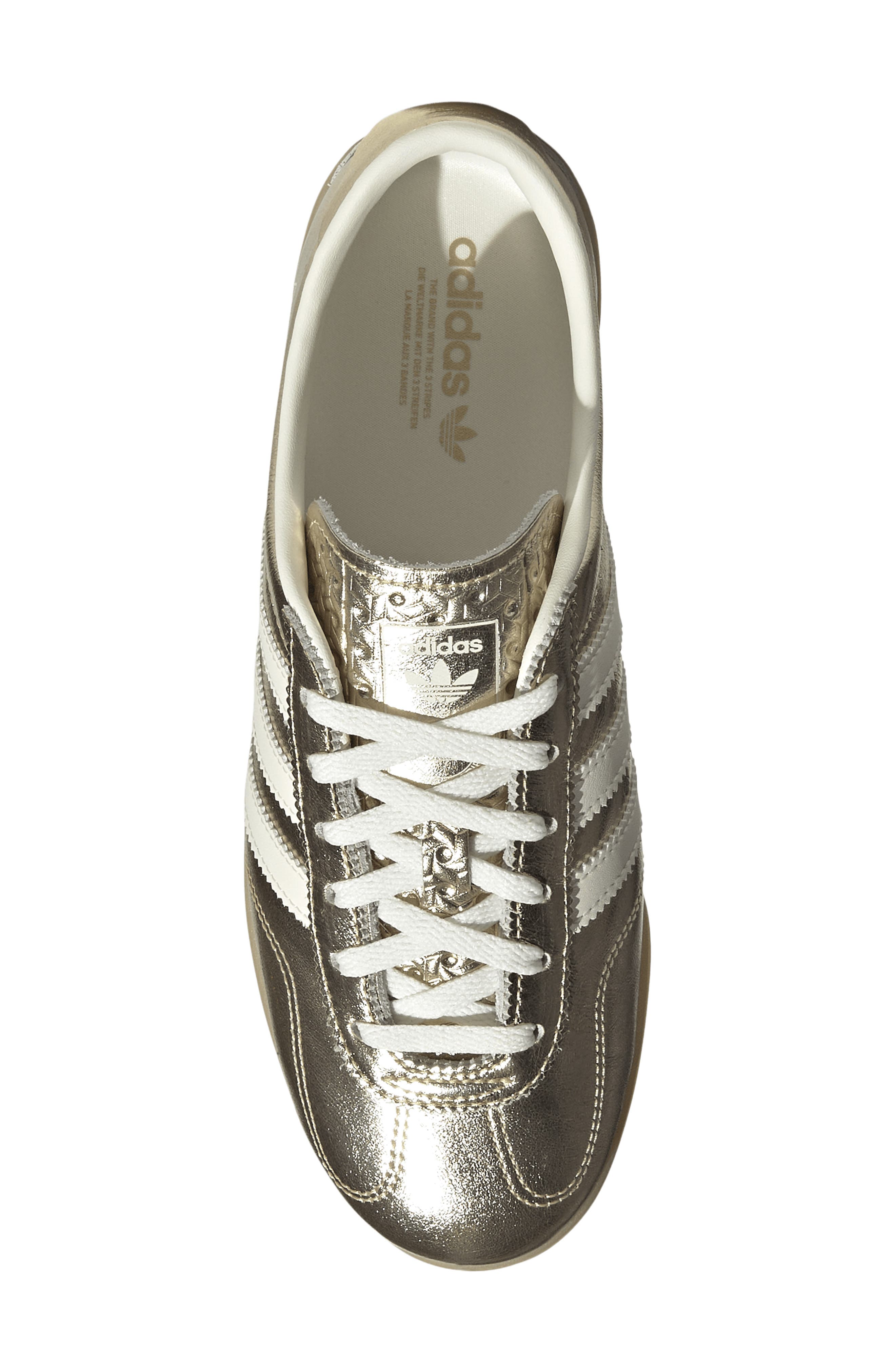 Gazelle Lo Pro Sneaker, Alternate, color, GOLD MET./ OFF WHITE/ GUM 3