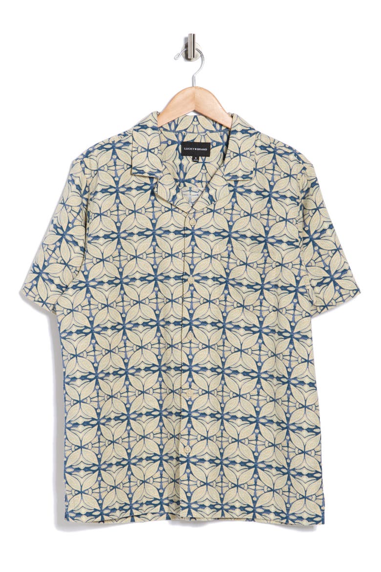 Floral Camp Shirt, Alternate, color, NATURAL MULTI PRINT