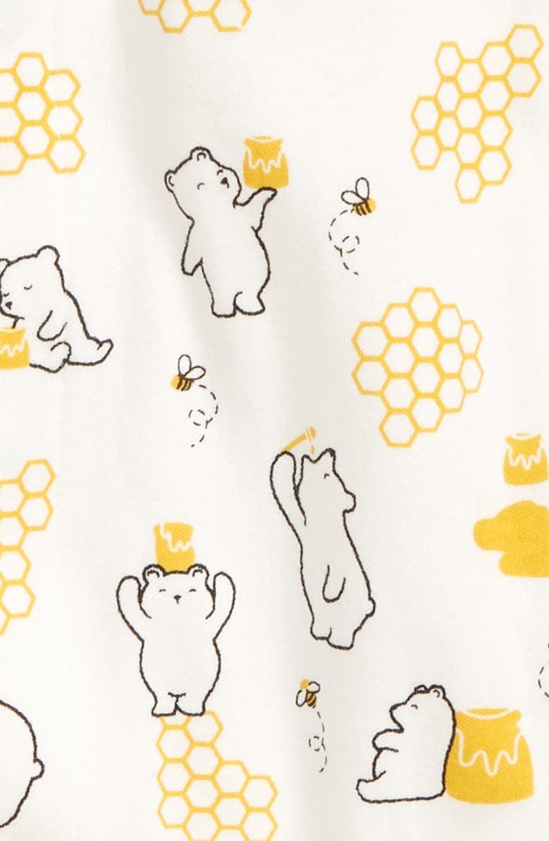 Magnetic Me Honey Bee Mine Organic Cotton Footie, Alternate, color, 